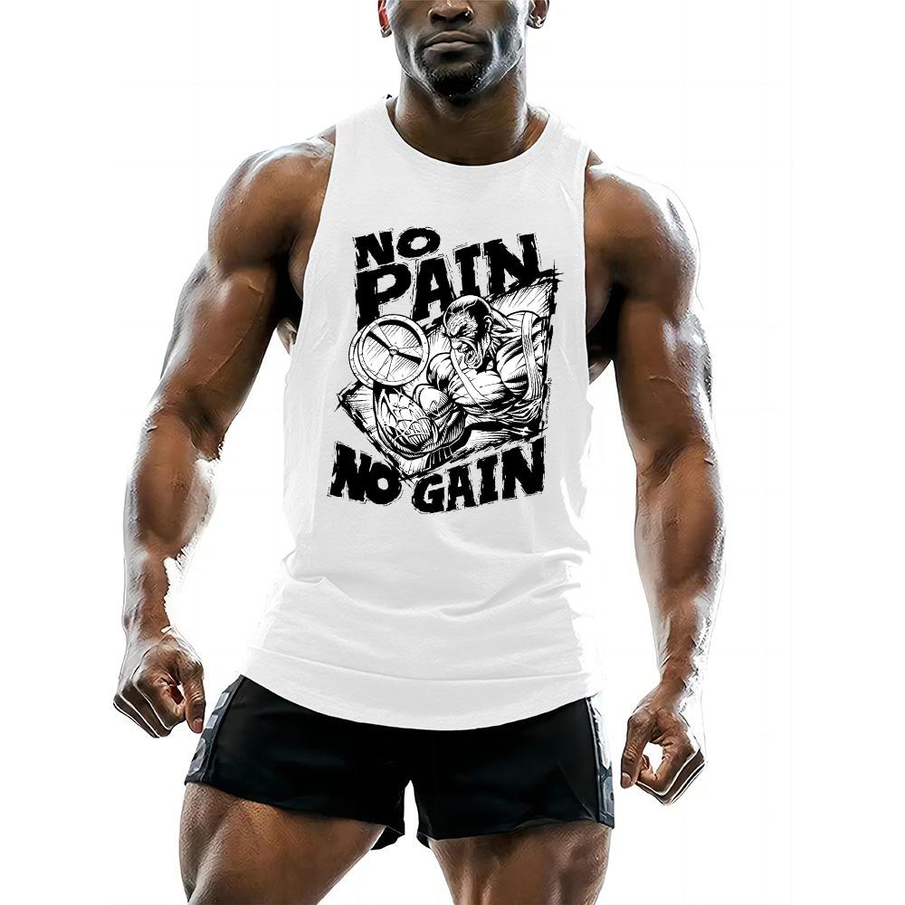 Sommer Rundhals 3D-Druck Top Modische Lässige Fitness Übung Ärmellose Weste Herren T-Shirts