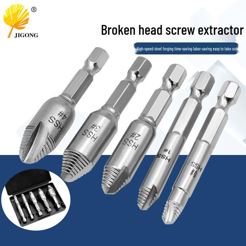 High-Speed Steel Screw & Bolt Extractor for Stripped and Broken Heads