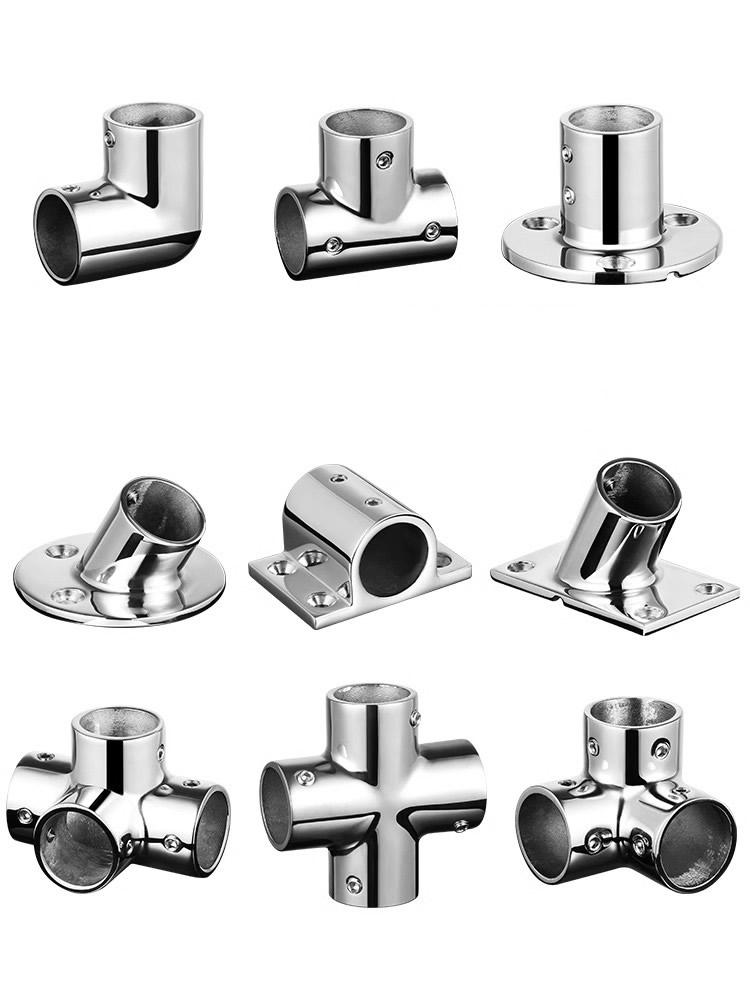 316 Stainless Steel Tube Pipe Connector Super Anti-corrosion No Rust for Ocean Yacht Dock Outdoor Awning Tube Fastener