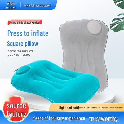 Portable PVC Press-Type Inflatable Travel Pillow: Foldable & Compact