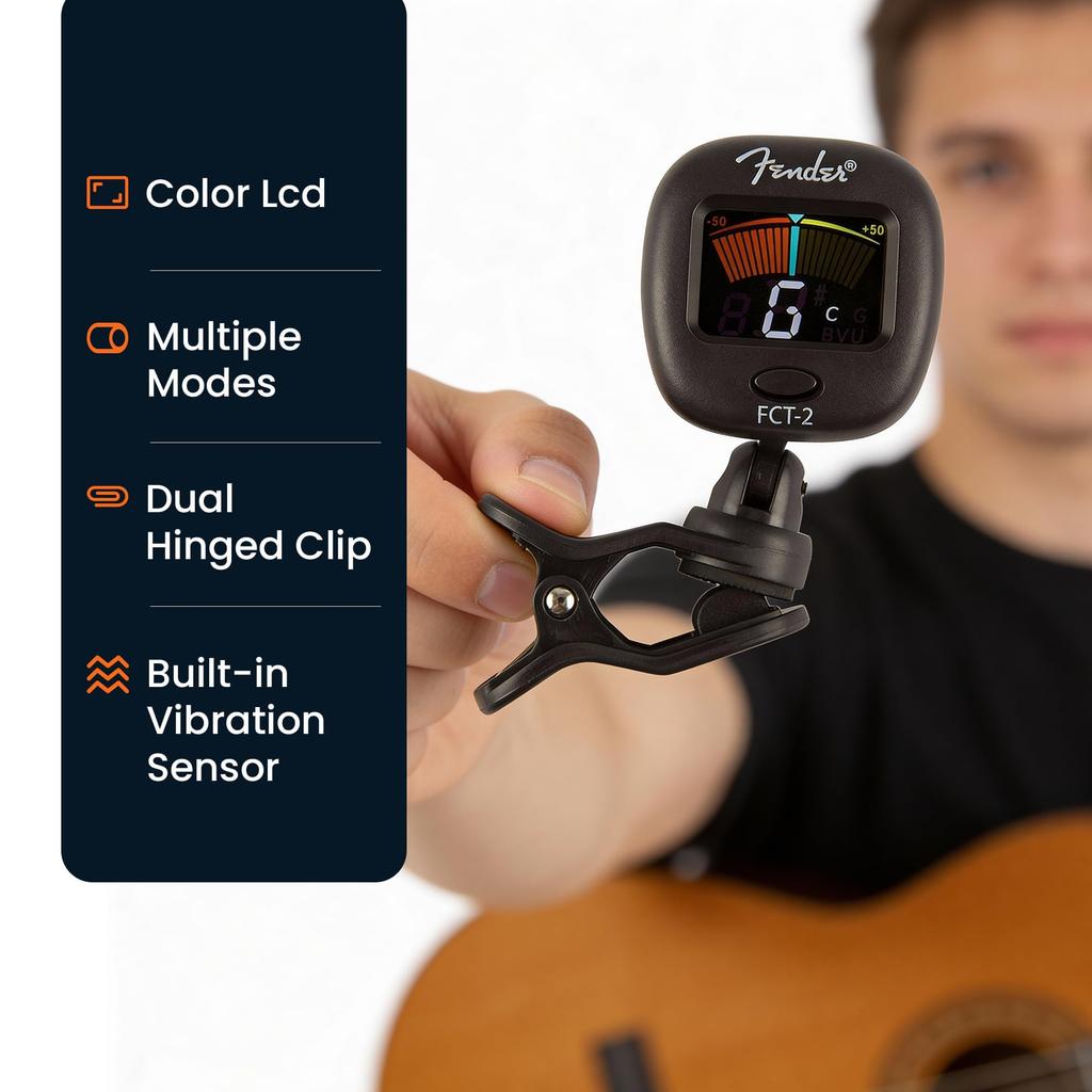 Fender Clip Tuner Pro Color Tuner Fender® FCT-2 Clip-On