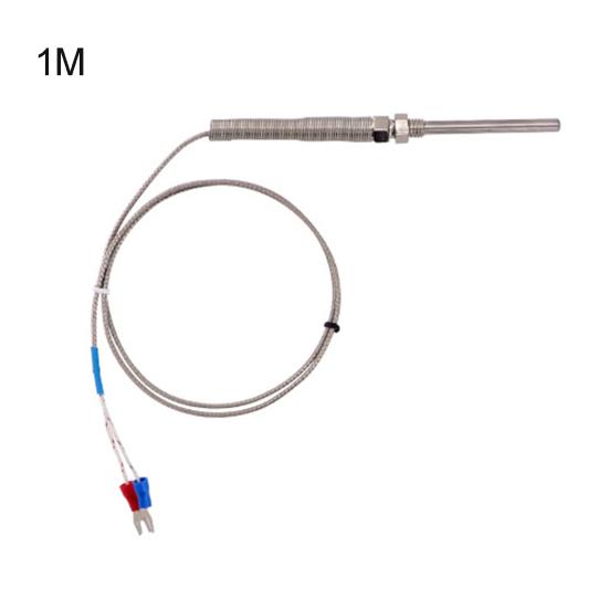 1/2/3/4/5m K-Type Thermocouple 30mm Probe Temperature Sensor Meter M8 Thread