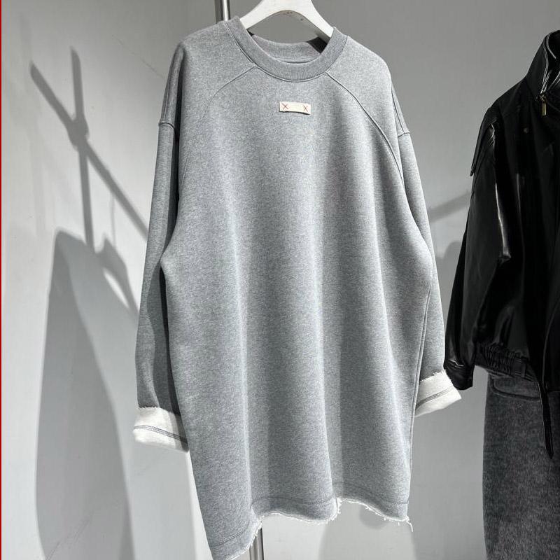 Sweater for Women Autumn Winter Thickened Pullover Warm Versatile Loose-fit Crewneck Stretchy Long Sleeve Oversize Jumper Tops