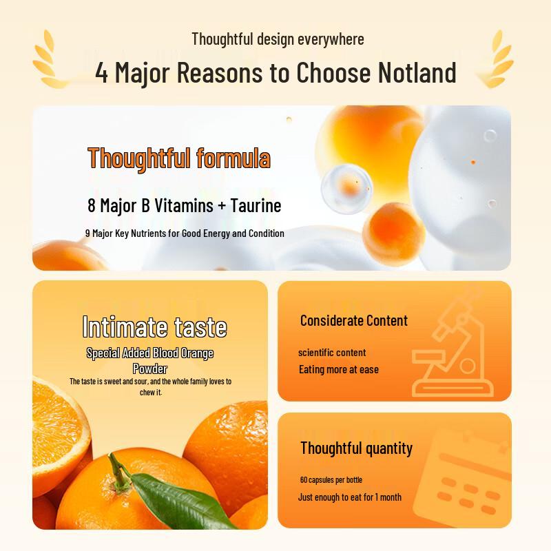 Nutrland Blood Orange Complex B-Vitamin Chewable Tablets