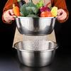 Set de 2 piese Strecurătoare și Vas pentru Gătire la Aburi din Oțel Inoxidabil, Sigur pentru Mașina de Spălat Vase, Pentru Orez, Paste, Legume, Rezistent la Rugină, Heavy Duty, Economisire Spațiu