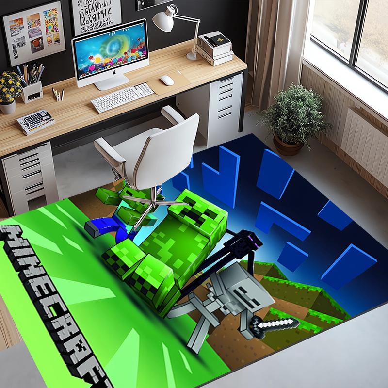 Gamer Pattern Rug, Indoor/Outdoor Mat, for Picnic, Gameroom, Bedroom, Office, Living Room, Home Decor Carpet, Birthday Gift
