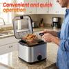 Electric Deep Fryer, 2.5 Liters Oil Capacity, Small Deep Fryer with Non Stick Basket for Home Use, Cool Touch Sides Easy To Clean (silver)