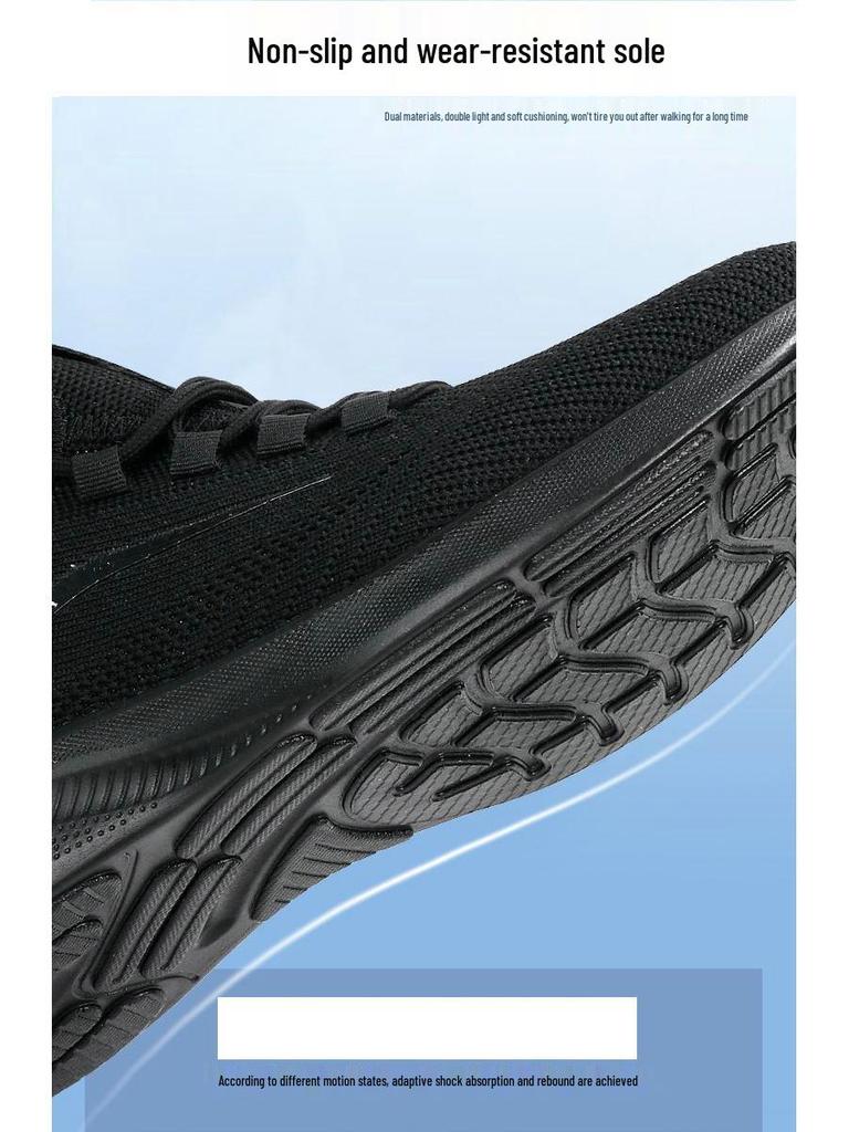 Plus Size Men's Lace-Up Mesh Breathable Low-Top Non-Slip Cloth Shoes for Spring & Autumn