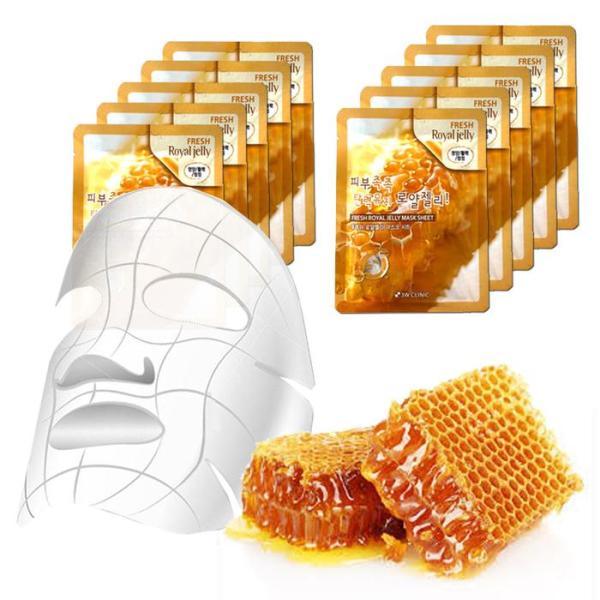 3W Clinic Royal Jelly Hochhaftendes Kalt-Warm-Maskenblatt (10 Blätter) Wabenhonig (10834500)