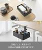 Yamazaki Tower Rotating Storage Rack with Lower x D21 x Small Item Can be Mounted on Top or Model 10366 Dividers, Black, Rack W24.2 H15.6cm,