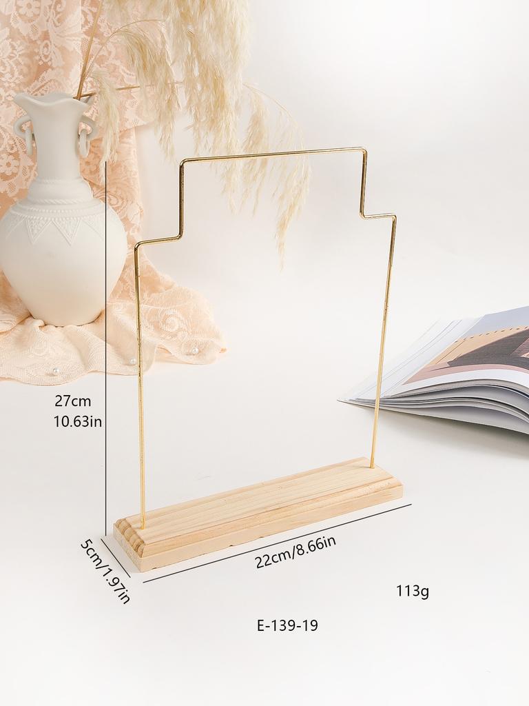Schmuck Organizer Schmuckständer Halter Präsentationsständer Ohrring Halskette Ring Holz/Metall Goldener Rahmen Ständer Halter