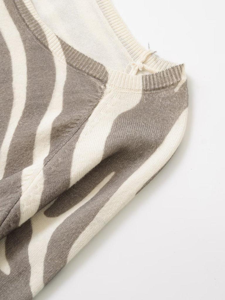 Spring 2025 Women's European & American Style Casual Round Neck Long Sleeve Knit Top