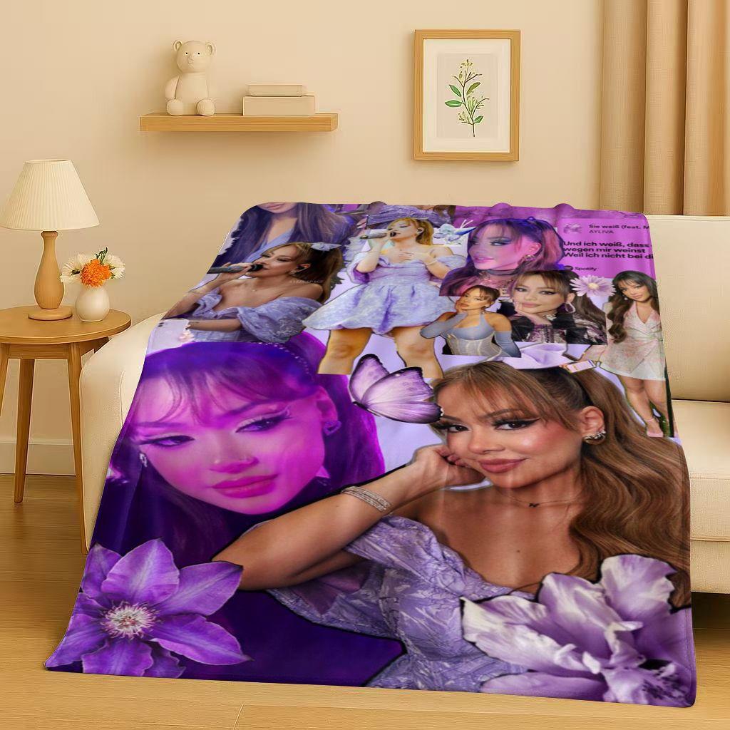 3D Pop Singer Ayliva Lieb Flannel Blanket,Ultra Soft Warm Plush Throw for Home Bedroom Bed Sofa Cover Kids Picnic Gift