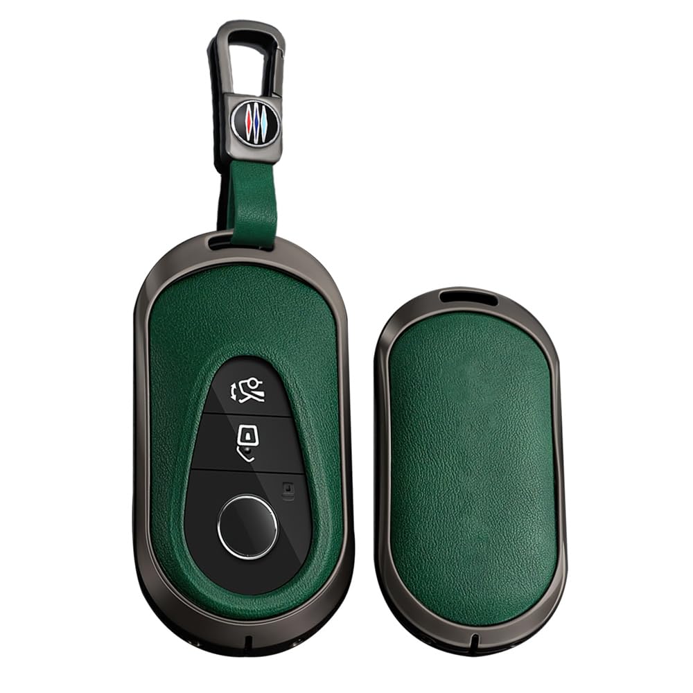 

[TECART] Чехол для смарт-ключа Mercedes-Benz, Чехол для ключа, Сумка для ключа, Кольцо для ключей, Брелок для ключей, Совместимый зелёный