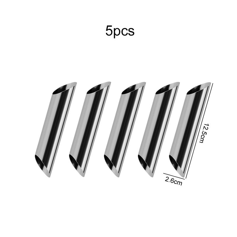 Stainless Steel Cream Horn Molds Kitchen Dessert Durable Mold Cone Tubular Shaped Mold Baking Cones Horn Pastry Roll TMZ
