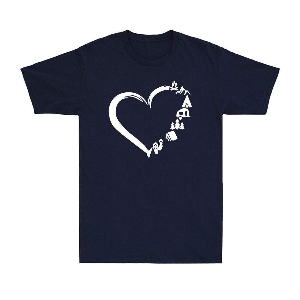Camp Lover Heart Shirt Funny Camping Hiking Adventure Camper Gift Men s T-Shirt S