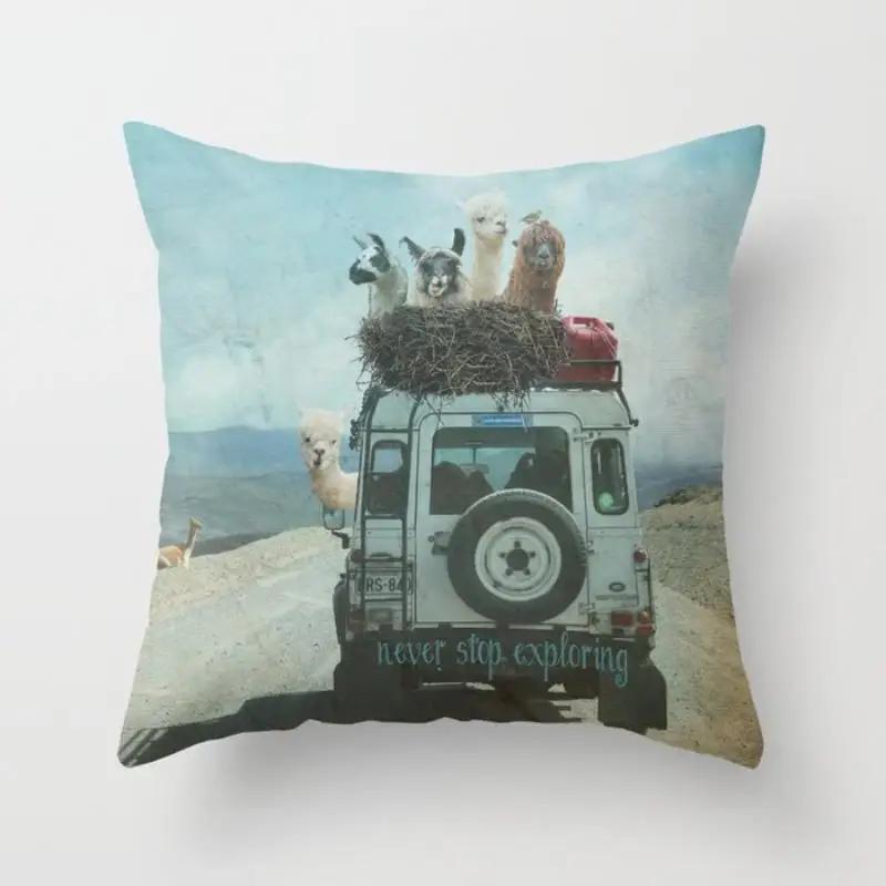 Home Decor Fashion Simple Pillowcase Mint Green  Chair Sofa Car Pillow Farmhouse