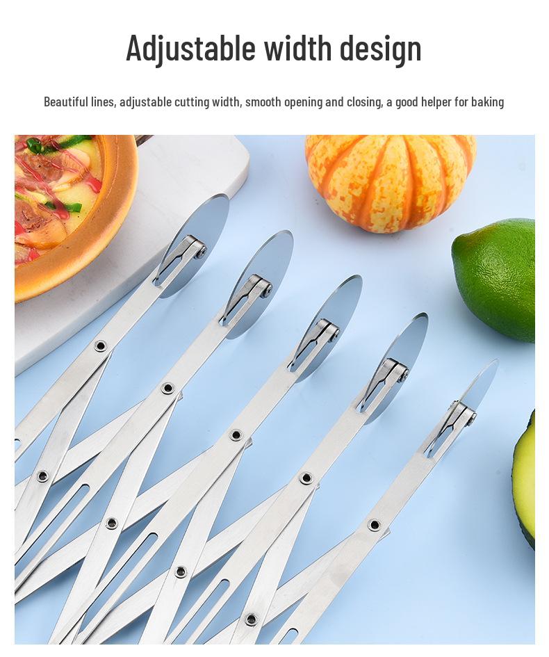 Adjustable Stainless Steel Multi-Wheel Pizza & Youtiao Cutter