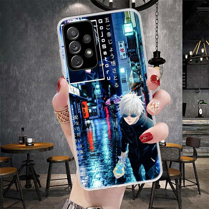 JujuKaisen Gojo Satoru Phone Case For Samsung Galaxy A12 A22 A32 A52 A72 A02S A51 A50S A71 A70 A31 A20S Note 20 Ultra S10 A10S G