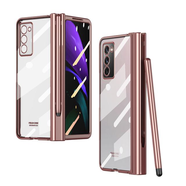 

Чехол с полной защитой S Pen для Samsung Galaxy Z Fold 4 2 Fold4 Fold2 Fold3 Fold 3 5g, пленка из закаленного стекла for Galaxy Z Fold 4 розового золота