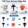 130pcs T30 Engine Splash Guard Undertray Cover Screw Bolt U Nut Clip for Ford  Escape Explorer Edge Transit ConnectW713297-S300
