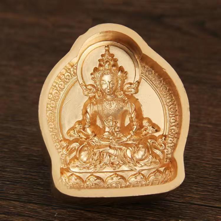 Miniature 3D Buddhist Figures Making Molds, Yellow Tantric Casting Tools, Variety Shapes, DIY Mold Crafts, Buddhism Supplies