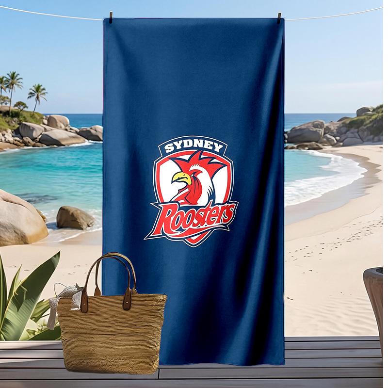 Sydney Roosters Print Beach Towel Soft Portable Quick?dry Towel For Pool Summer Vacation Outdoor Sport