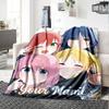 1pc BOCCHI THE ROCK Blanket with Custom Name, Gift, for Men and Women, Soft Blanket, Good for Sofa Bed Couch Travel, Lightweight Flannel Blanket
