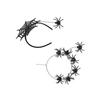 Eerie Spiders Theme Hairpiece Necklace Pair Halloween Party Decorations