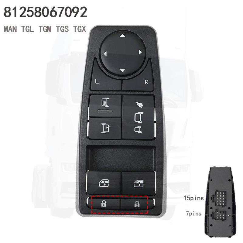 81258067092 Glass Lifter Adjust Parts Truck Electric Power Window Control Switch Button for MAN TGL TGM TGS TGX  Car Accessories