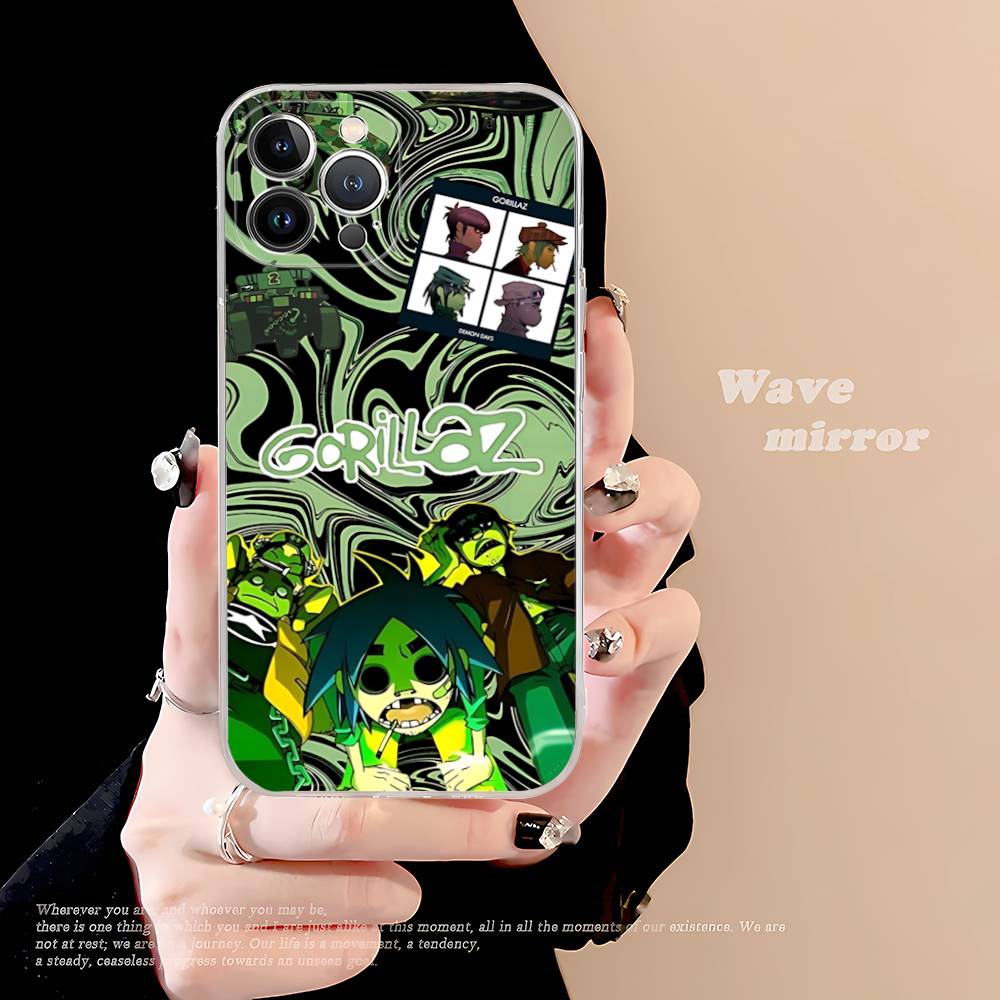 Art Pop Band G-gorillazS Music Transparent TPU Phone Case For IPhone 17 11 12 13 14 15 16 Pro Max 16 Plus Cover