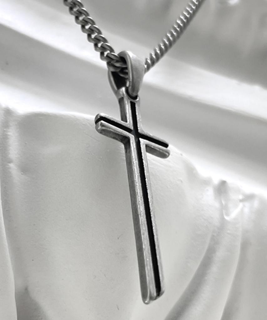 Blessed Bullet Classic Chain Cross Necklace_Vintage Silver/Black Silver/Silver/Gold