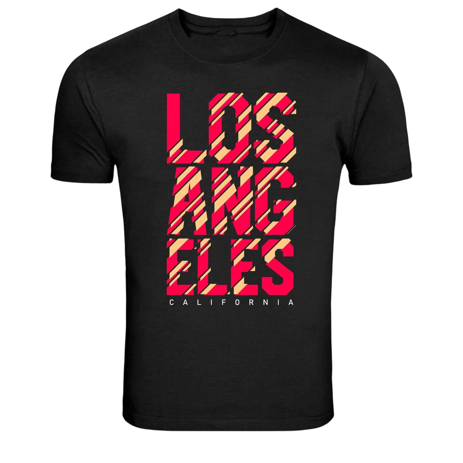 Los Angeles California Typography Graphic T-Shirt S