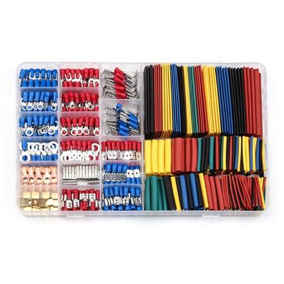 Professional 678pcs Terminals Set with Crimping Tool Heat Shrink Sleeves Terminals Assortment for Stable Wiring Solution