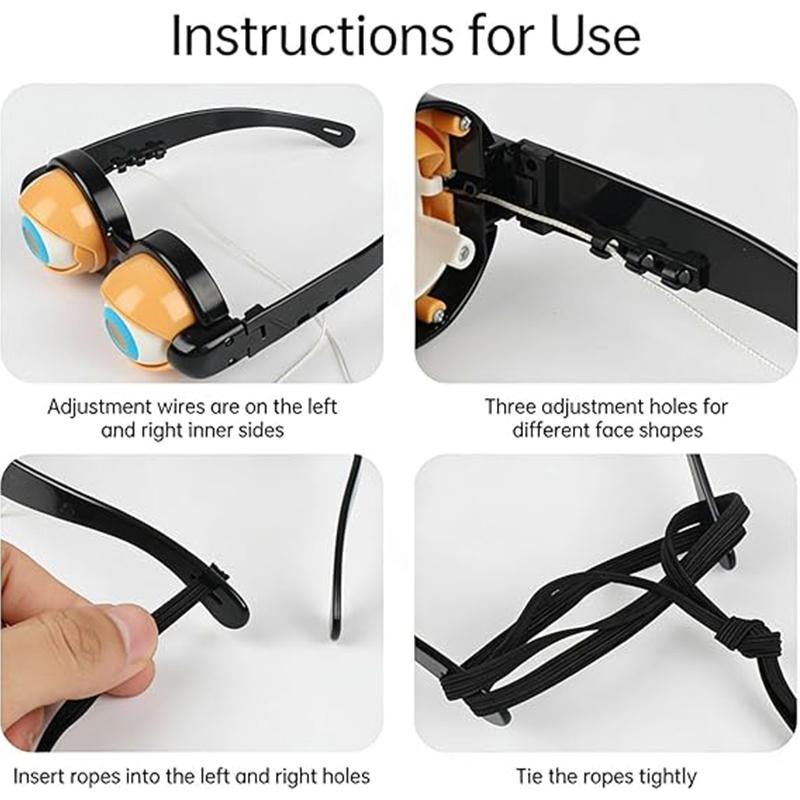 Winking Glasses For Shows & Parties – Kinetic Crazy Eyes Glasses With Manual Blink Action, Blinking Glass For Performances