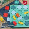 Grenzüberschreitendes Desktop-Spiel: Straßenbau-Labyrinth mit logischem Denken für kreatives Kinderspiel