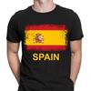 Spanje Spaanse Dag Grunge Vlag Land Cadeau Voetbal Nieuwigheid Heren T-shirts #DNE#2