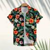 Summer Hawaiian Coconut Tree Print Short-sleeved Shirt Men's Vacation Casual Loose Beach Flower Shirt Spot Wholesale