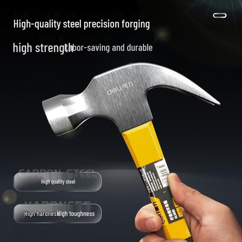 Deli Multi-purpose Claw Hammer with Fiber Handle and Steel Pipe