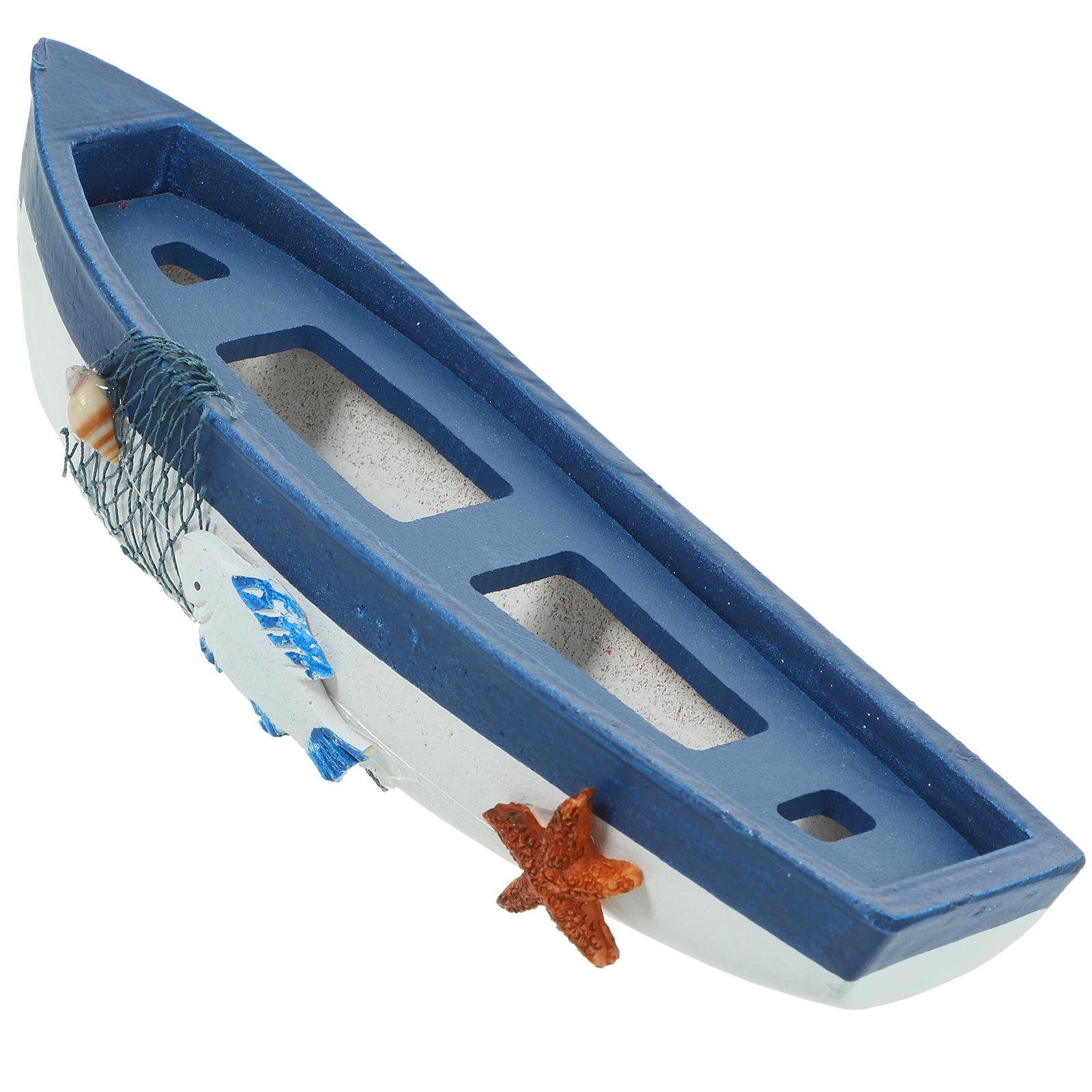 

Nautical Sailboat Model Mediterranean Sailboat Model Nautical Office Desktop Miniature Sailing Ship Craft Room Home Decoration темно-синий