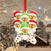 Adorable Christmas Resin Bear Family Ornament With Heartfelt Blessings For Festive Decor
