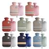 Hot Water Bottle with Cover 1L Large Classical Hot Water Bag for Pains Relief Neck & Shoulders Feet Warm Great Gift