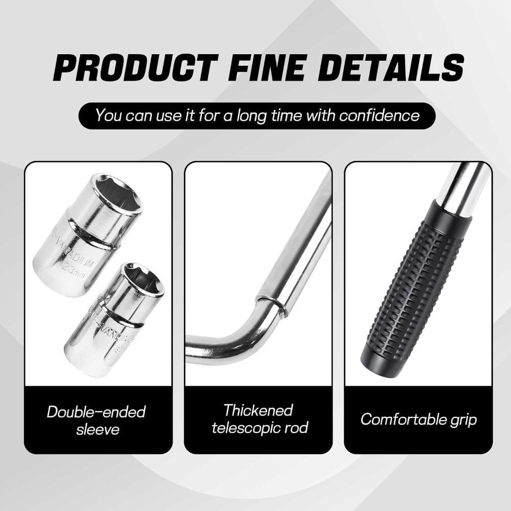 With Sockets Lug Wrench Spanner 21/23mm Car Repair Tools Spanner Lug Wheel Wrench  Car Repair