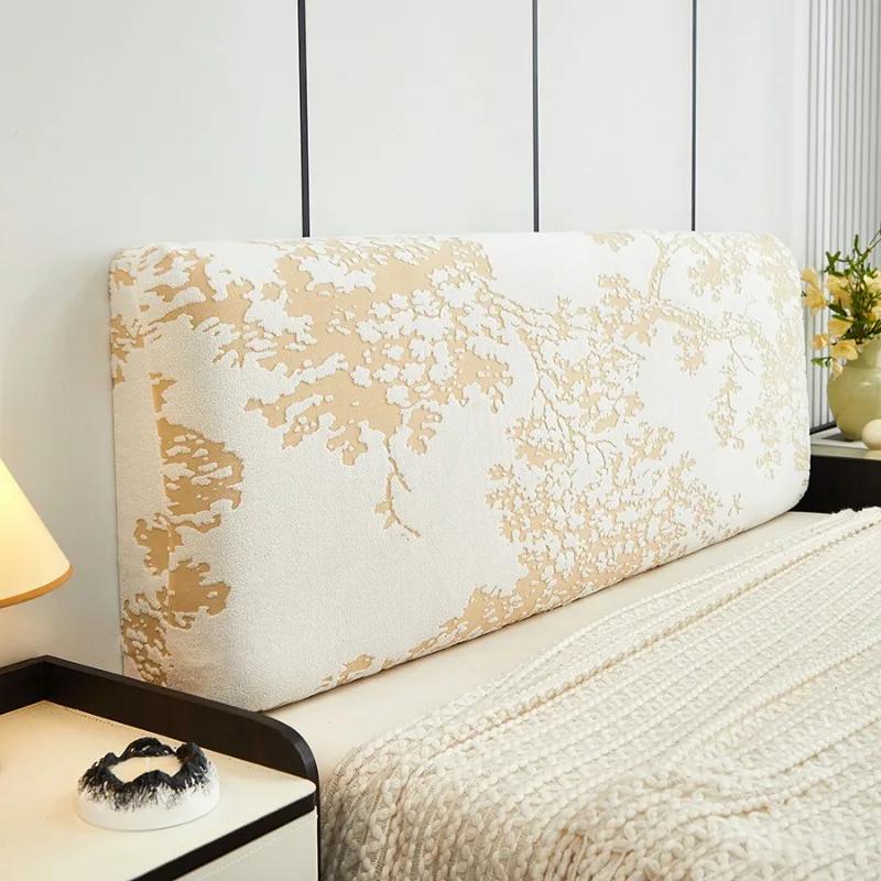 1 PC Headboard Cover Elastic Jacquard Bedside Cover for Bed In Bedroom Easy To Clean Headboard Cover A Pattern of Fancy Trees