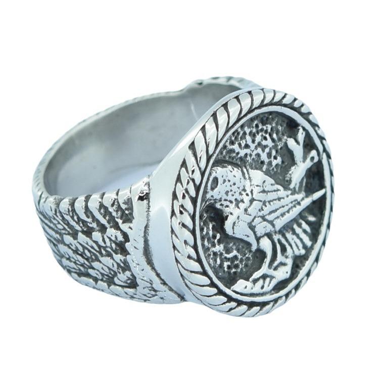Blackened Magpie Bird Ring