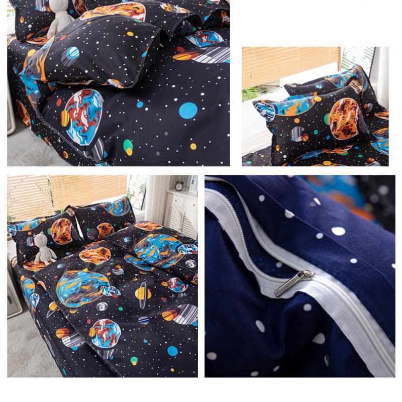 Cartoon Duvet Cover Set 3 or 4 Pieces Like Textured Breathable Durable Soft Comfy Washed Cotton Linen Feel Super Soft