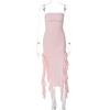 Fashion Style Women's Clothing 2024 Summer New Fashion Sexy Stylish Wrapped Chest Irregular Dress
