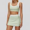 Completo da Yoga da Donna Transfrontaliero: Color Block Nude Feel, Vita Alta Costolata, Abbigliamento Sportivo Fitness Versatile