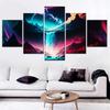 5 Piece Canvas Painting Pictures Space Poster Magic Waterfall In The Sky Home Art Decor Modern Living Room Wallpaper Print Mural