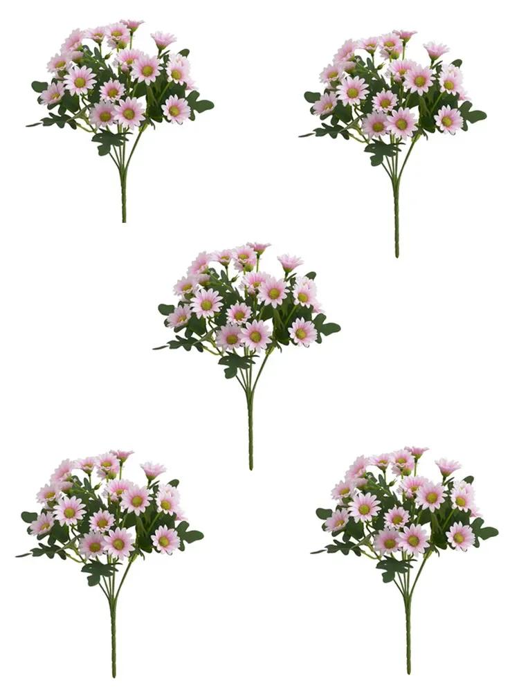 5pcs Artificial Flowers Plants 31cm Sun Flower Colorful Small Daisy Silk Home Garden Decoration Chrysanthemum Wedding DIY Party